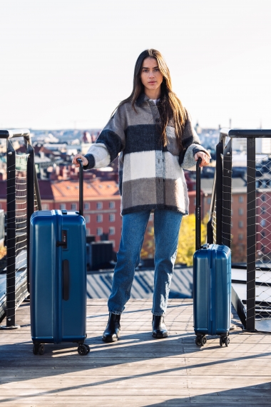 Resväska Printisso Urbane - Stor Whale Blue