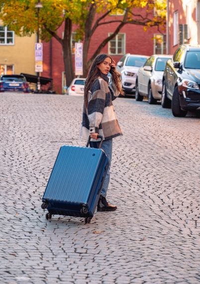 Resväska Printisso Urbane - Stor Whale Blue