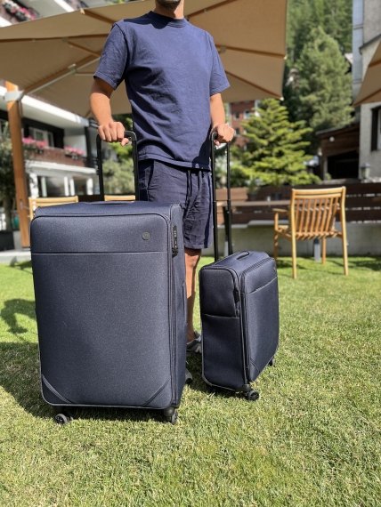 Mjuk Resväska Printisso Runway - Stor Expanderbar Night Blue