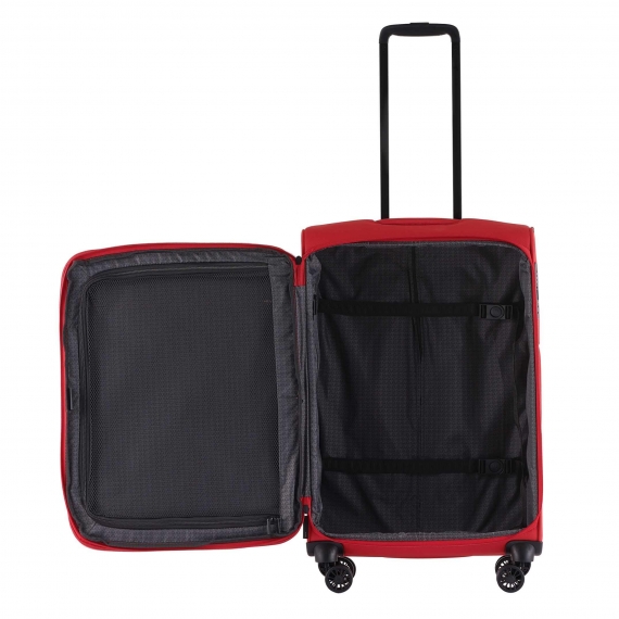 Mjuk Resväska Printisso Runway - Mellanstor Expanderbar Rose Red