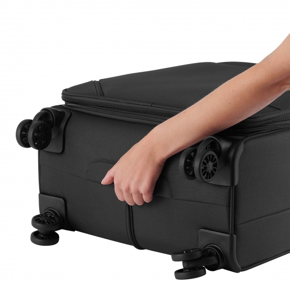 Mjuk Resväska Printisso Runway - Mellanstor Expanderbar Space Black