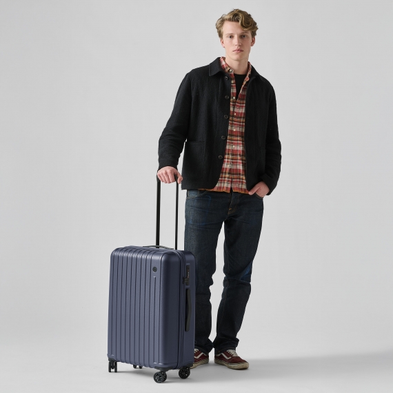 Resväska Printisso Urbane - Mellanstor Navy Blue